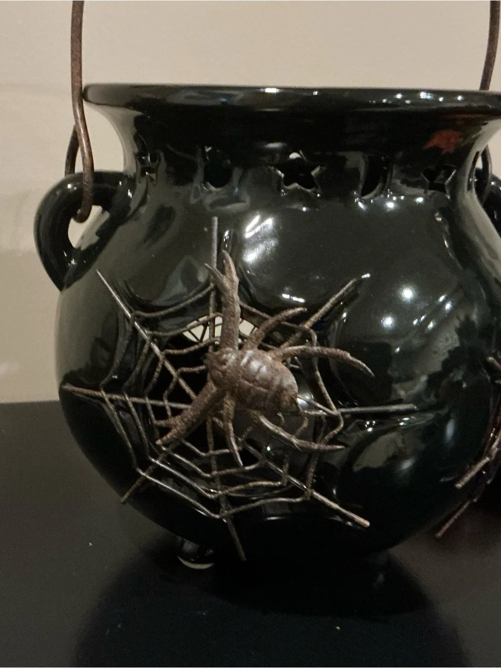Ceramic Halloween Witch’s Brew Cauldron Luminaria 🧙
